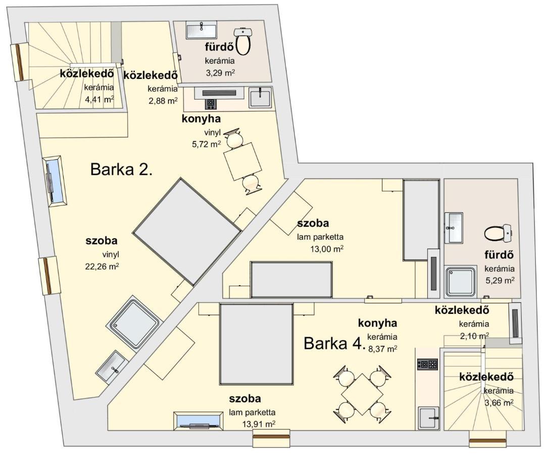 Barka Apartman Егер Екстериор снимка
